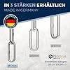 Cucciolo per cani con circonferenza della testa 43-46 cm, in acciaio inox V4A, catena per cani con fermo, collare a maglia lunga 4 mm di spessore e 55 cm di lunghezza totale