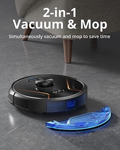 eufy by Anker, RoboVac X8 Hybrid, Robot Vacuum with Mop and iPath Laser Navigation, Twin-Turbine Technology Generates 2000Pa x2 Suction, AI. Map 2.0 Technology, Wi-Fi, Perfect for Pet Owner