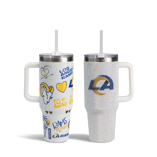 Image of The Memory Company Officially Licensed 2-Pack Game Day Tumblers Team Spirit /Bling, Los Angeles Rams