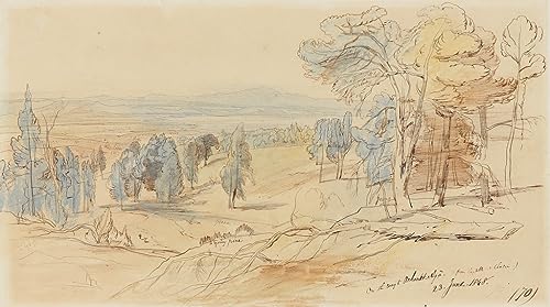 Tableau chemin d'Achmet Aga Edward Lear pour une décoration chambre vintage zen