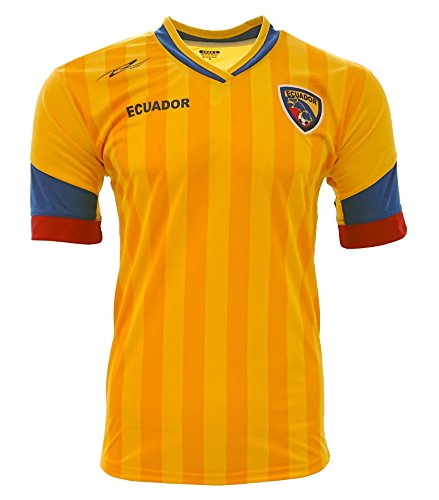 ARZA Ecuador New Soccer Jersey Yellow/Blue 100% Polyester (Medium)