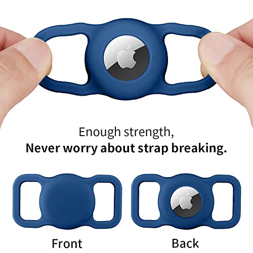 Airtag Cat Collar, Animire Soft Neoprene Padded Air Tag Collar For Extra Small Dogs, Polyester Puppy Pet Collar With Silicone Airtag Case Holder Accessories, 8"-12" Neck #TOP2