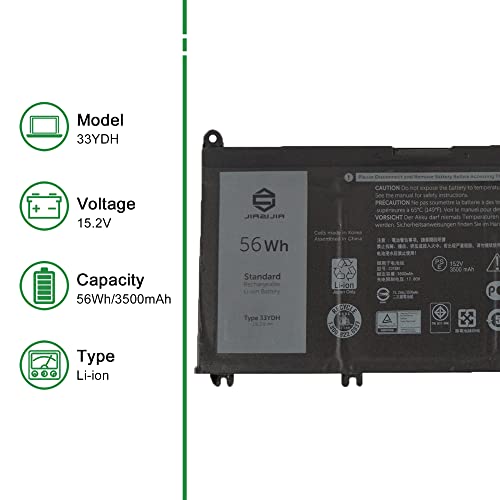 Jiazijia 33Ydh Battery Replacement For Dell Inspiron 7577 7773 7778 7779 7786 G3 3579 3779 G5 5587 G7 7588 Vostro 7570 7580 Latitude 3590 Series 99Nf2 Pvht1 #TOP1