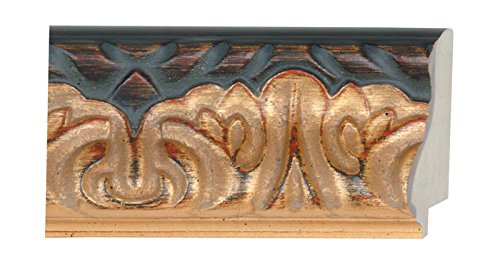 CountryArtHouse Picture Frame Moulding (Wood) 100ft Bundle - Ornate Gold Finish - 2.875