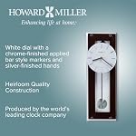 Howard Miller Emmett Contemporary Wall Clock 625-514 – Black Coffee Finish, Satin Silver-Finished Pendulum, Thick Plate Glass Cover, Chrome Accents, Quartz Movement