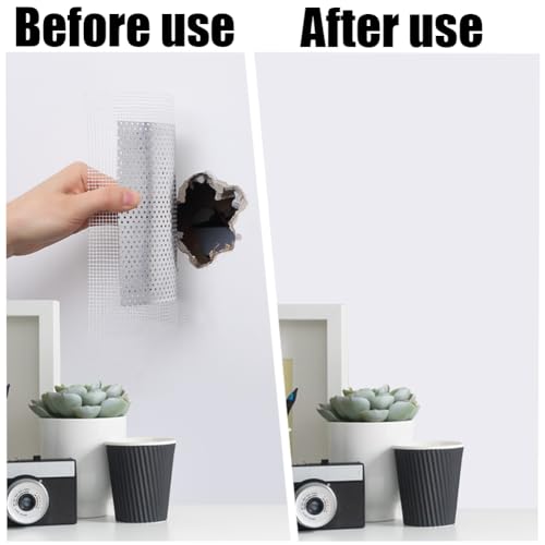 GORGECRAFT 6 Blatt Wandreparaturflicken Quadratisch Aluminium Trockenbau-Reparatur Große Lochflickenabdeckung Mit Selbstklebendem Metallgitter Schnelle Reparatur Für Löcher In Deckenputzwänden 20x20cm