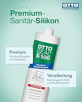 OTTOSEAL S 100 Premium-Sanitär-Silikon 300ml C01 weiss – Sicher gegen Schimmel & Ideal für Bad, Küche & Wohnbereich – Hervorragend Glätt- & Modellierbar – Ansicht 2