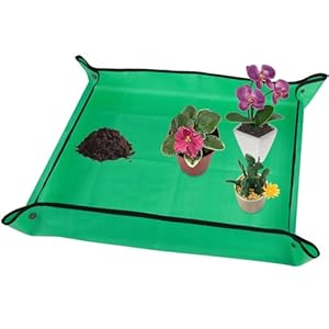30″ X 30″ Large Plant Repotting Mat for Indoor Plants Potting Soil, Foldable Waterproof Plant Repotting/Potting Tray, Potting Mat for House Plants Succulents Gardening Tools Gifts for Gardener