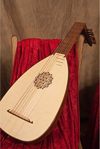 Includes: Sheesham Traditional 8-Course Deluxe Lute Solid Spruce Top W/Bag & Extra String Set - Image 7