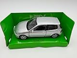 DROMADER Voiture Miniature Honda Civic 1:39, argentée   Modèle de Collection détaillé Welly | Véhicule Miniature