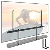 monTEK Soundbar Mount up to 22 lbs fits Sonos Arc/Arc Ultra/Beam/Ray/Playbar, Bose Soundbar 500/700, Samsung & Sony & LG & JBL, Adjustable Soundbar Mount Under TV, Black