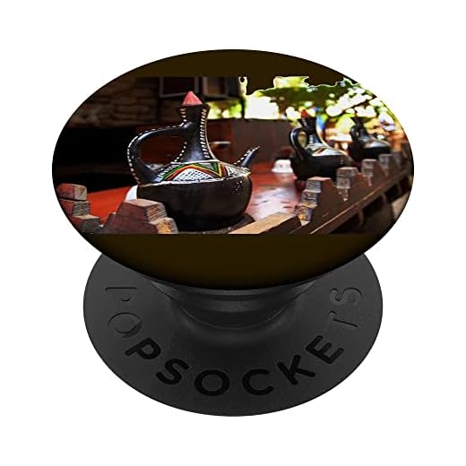 Traditional Ethiopian Clay Coffee Pot PopSockets Swappable PopGrip