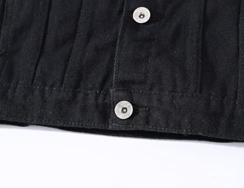 Image of Mens Classic Slim Fit Trucker Jean Denim Jacket Coat