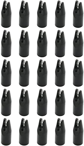 TAODAN 25pcs Arrow Nocks Archery Hunting Compound Bow Arrow Tail Plastic Accessories for 8mm Arrows