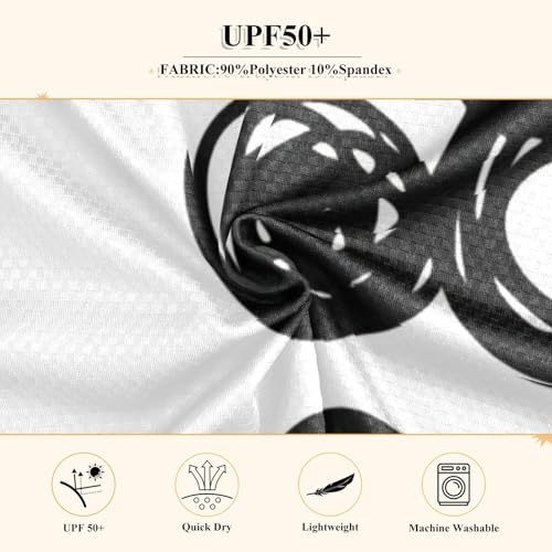 Scribble Circle White Boy's Rash Guard Swim Shirt Long Sleeve Sun Shirt for Toddler Kid UPF50+4