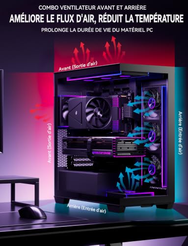 upHere UA03 Ventilateur PC - Forward Blade, Ventilo Cadre Unique de 360 ​mm – vue 6