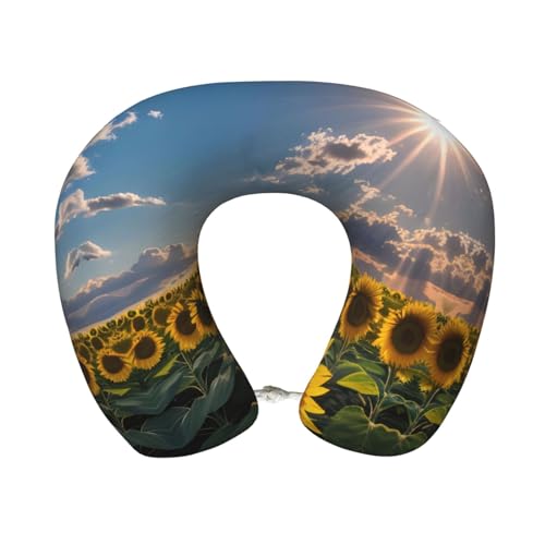 Almohada de viaje con espuma viscoelástica y funda suave