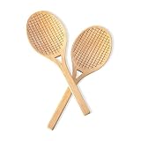 Fox Run Beechwood Tennis Racket Salad Servers, Set of 2 Salad Utensils
