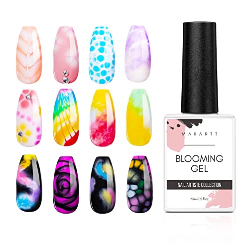 Makartt Pink Jelly Nail Polish Kit, Glitter Crystal Fall Gel Polish 6 Colors 8 Ml Bundle Clear Blooming Gel–15Ml Uv Led Soak Off Nail Art Polish For Spreading Effect #TOP2