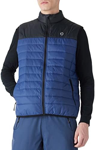 Outdoor Ventures Men's Lightweight Puffer Vest Outerwear, Warm Sleeveless Packable Winter Jacket for Hiking Travel Running