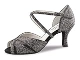 Laufsohle: Veloursledersohle Anna Kern Damen 780-60 Tanzschuhe, Sparkle Schwarz, UK 6/EU (40)