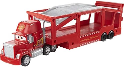 Disney and Pixar Cars Mack Hauler, 13-inch Toy Transporter Truck with Ramp & Carry Storage for 12 Vehicles