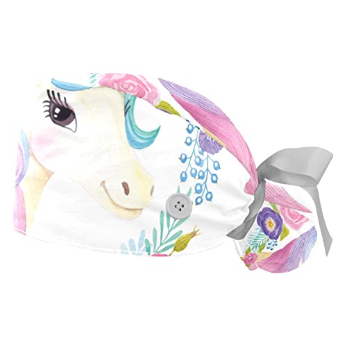 Chapeaux bouffants Licorne anti-transpiration : casquettes de travail ajustables