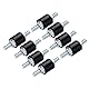 QUARKZMAN 8 Stück M5x15mm Gummipufferhalterungen mit Stiften 15x15mm männliche Vibrationsdämpfer verzinkte zylindrische Gewindehalterungen mit 16 Stück M5 Sicherungsmuttern