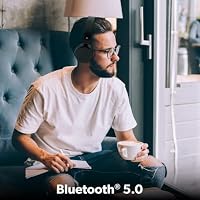 T'NB - Kabellose Bluetooth 5.0-Kopfhörer, Single 2, 8 Stunden Hörzeit, verstellbar, Klinkenanschluss, bequem, integriertes Mikrofon und Bedienelemente, für Sport und Training, Schwarz – Ansicht 2
