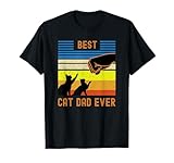 Photo Gallery funny best cat dad ever vintage retro cat pugno bump maglietta Photo Gallery funny best cat dad ever vintage retro cat pugno bump maglietta