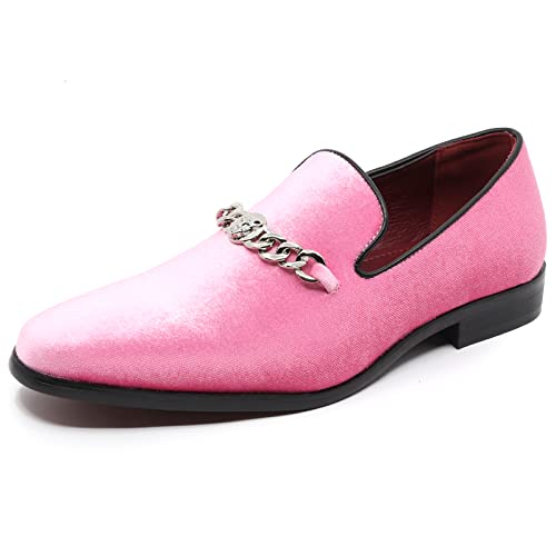 Men's Vintage Velvet Designer Classic Smoking Dress Tuxedo Loafers Slip On Shoes SM-43