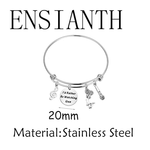 ENSIANTH Musical Comedy TV Show Inspired Gift Theater Drama Lover Gift I'd Rather Be Watching Actor Actress Bracelet (Watching Gl)2