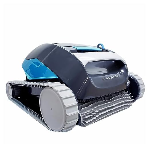 Dolphin Cayman Automatic Robotic Pool Cleaner with Single Button Operation and Large Capacity Top Load Filter Basket Ideal for In-ground Swimming Pools up to 33 Feet