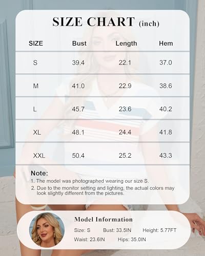 IEEILULU Womens Striped Color Block Sweater Vest Cap Sleeve V Neck Loose Tank Top Summer Sweater Vest Tops Vacation Outfits Blue XXL — view 6