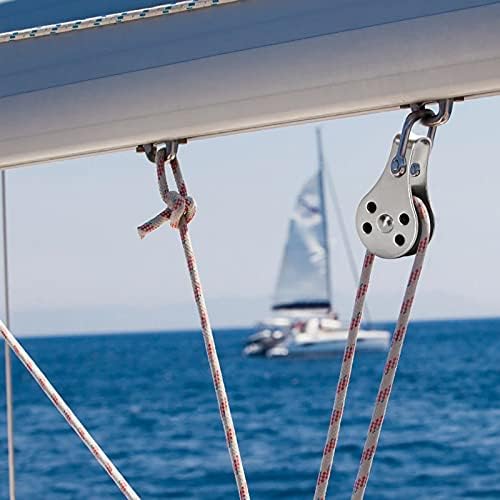 AHUNTTER 10PCS 25mm Stainless Steel Single Lifting Pulley Roller, Removable Pin Pulley Block, Heavy Duty Sailing Block Pulley Systems for Wire Washing Rope Gym Marine - Black, Nylon Wheel