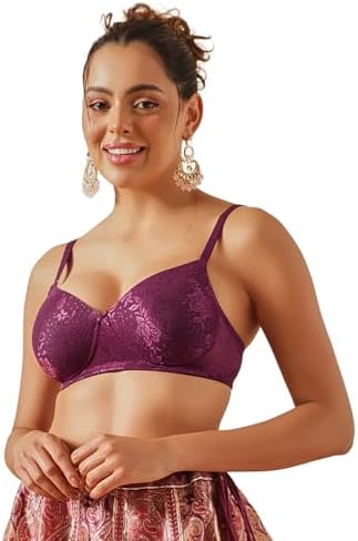 Clovia Women's Wire Less Full Coverage Lace Everyday Bra