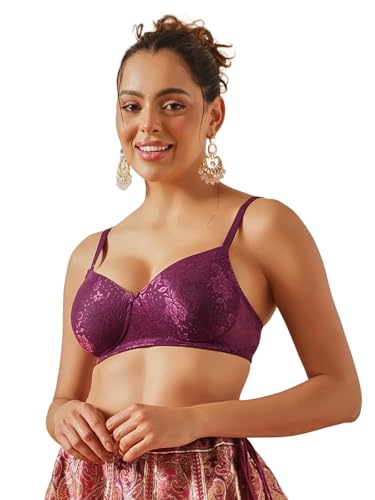 Image of Clovia Women's Lace Lightly Padded Non-Wired Bridal Bra