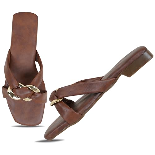 Image of IndieStide Heel Casual Flip Flops Slippers For Girls Women, Comfortable cushioned Chappals