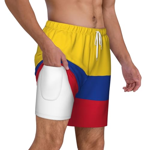 Short de bain respirant homme drapeau Colombie à séchage rapide