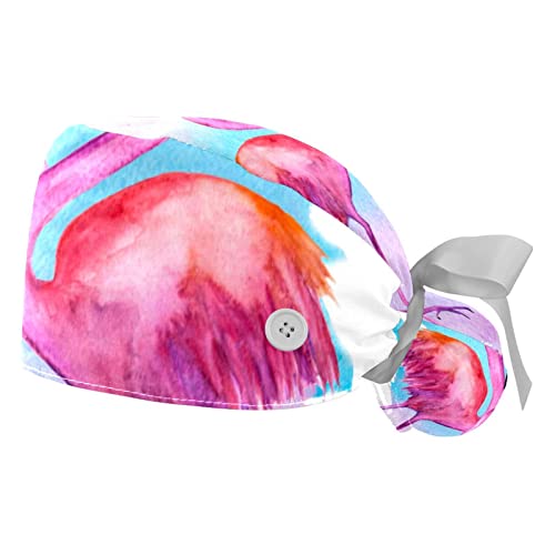 Chapeaux de travail respirants JDEZ : lot de 2 casquettes bouffantes pour hommes et femmes