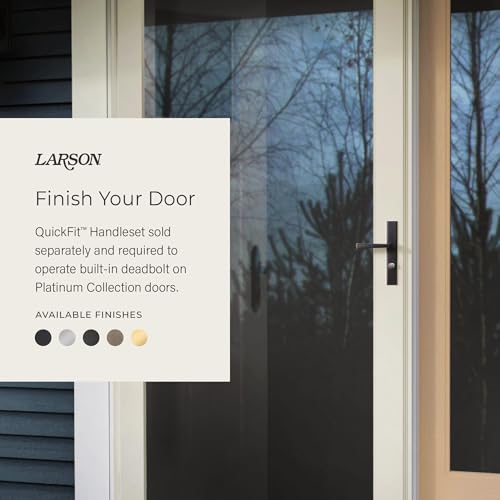 Platinum Retractable Screen White Linen 36-in. Left Hinge Storm Door