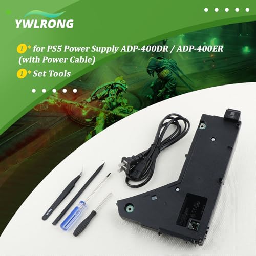 for PS5 Power Supply for ADP-400DR / ADP-400ER /PA-1401-JT20 Internal Power Source with AC Adapter Replacement Console Accessories Parts with Power Cable Repair Tools - Thumbnail 7