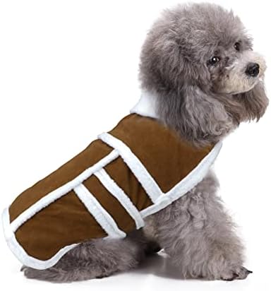 BWOGUE Small Dog Warm Winter Coat - Shearling Fleece Dog Jackets for Small to Medium Breeds Dog
