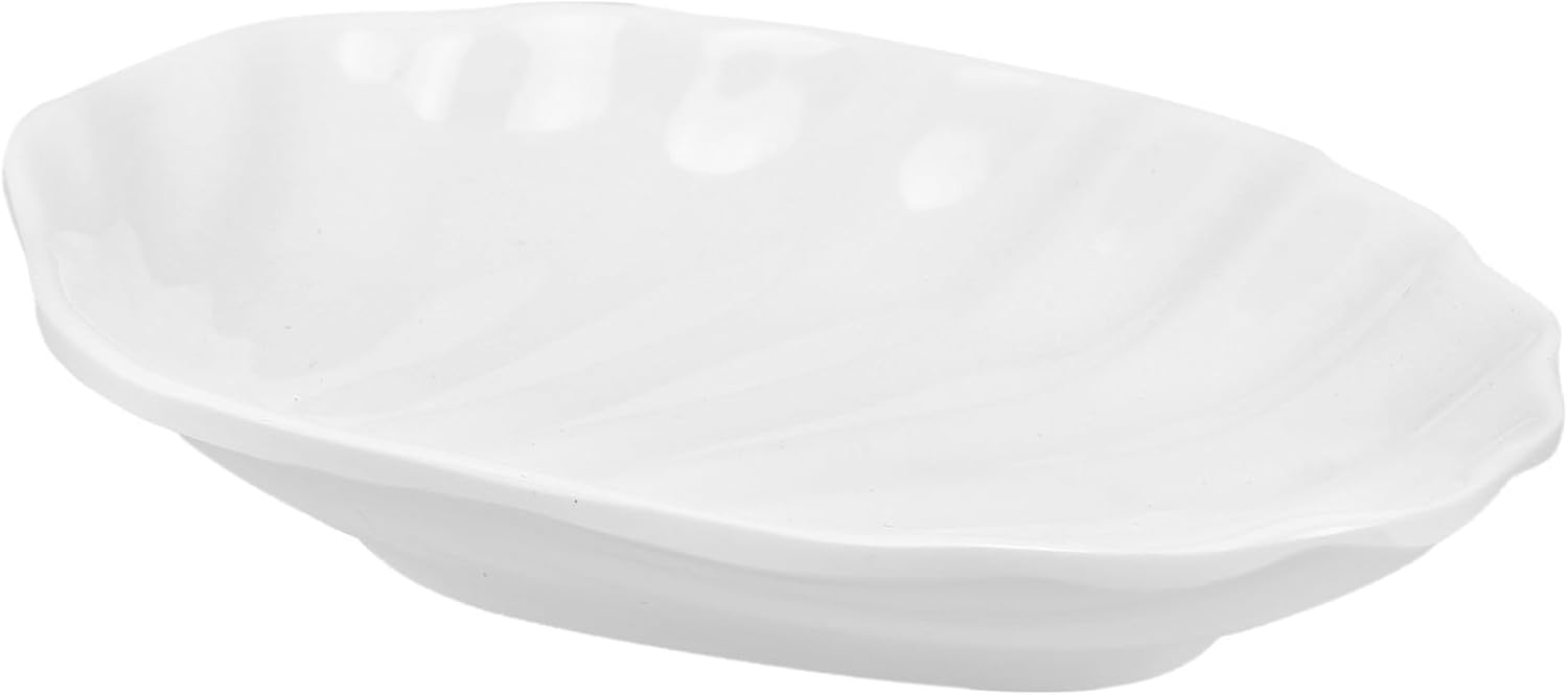 Hemoton White Melamine Dessert Plates 90ml Side Dish for Salad and Sauces, Sturdy Not Easy to Deform or Fade, for Kitchen and Wedding Use