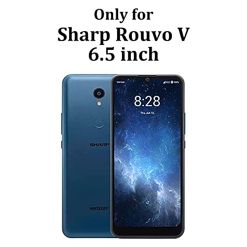 Case For Sharp Rouvo V Phone Case, Stand Case With Tempered Glass Screen Protector Hidden Folding Kickstand Shockproof Protective Cover Silicone Tpu Case For Sharp Rouvo V 2022 - Black #TOP1