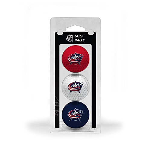 Team Golf NHL Columbus Blue Jackets 3 Golf Ball Pack Regulation Size Golf Balls, 3 Pack, Full Color Durable Team Imprint