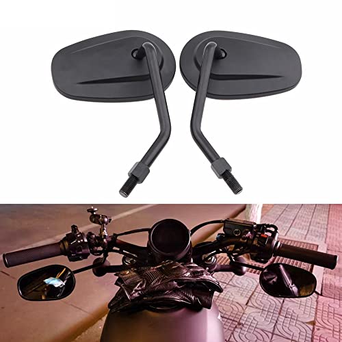 Espejos retrovisores de aluminio CNC con adaptadores de 8mm y 10mm para motocicleta 5