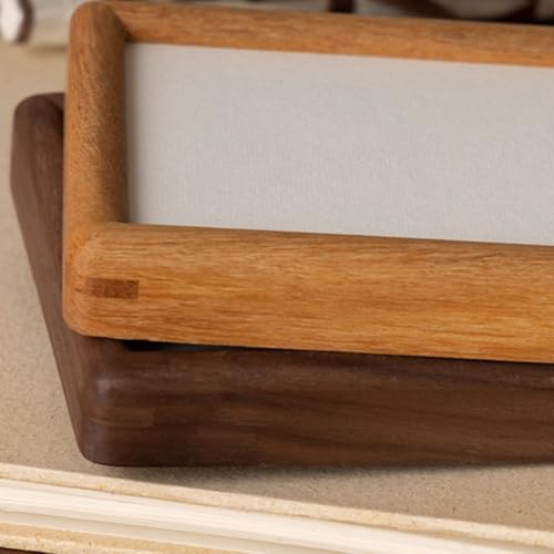 BlesConi Cadre photo en bois massif 8 x 15 cm en noyer ou finition naturelle pour affichage de table (A)