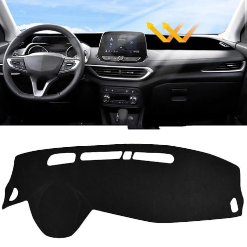 Cubierta de tablero para Chevrolet Tracker 2019-2022 tapete protector solar negro 2