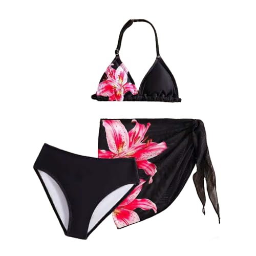 Maillot de bain fille 3 pièces pour piscine et vacances d'été à la mer